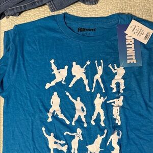 Fortnite Blue Kids Short Sleeve Tee
